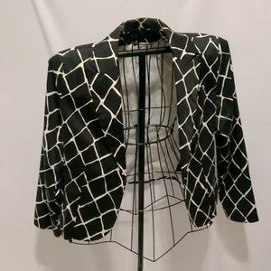 Black and white suite jacket